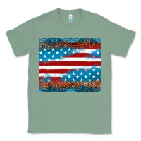 Sage Leopard glitter American flag tumbler Classic Tee - Neo Western