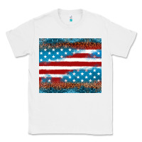 White Leopard glitter American flag tumbler Classic Tee - Neo Western
