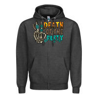 Charcoal Heather death of party Zipper Hoodie - RacoonDesign