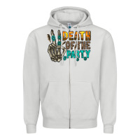 Dove Grey death of party Zipper Hoodie - RacoonDesign