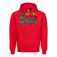 Red death of party Zipper Hoodie - RacoonDesign