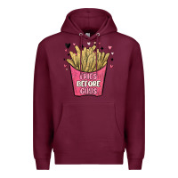 Burgundy fries before guys Premium Hoodie - MaliasSmallBusiness