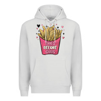 Dove Grey fries before guys Premium Hoodie - MaliasSmallBusiness