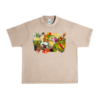 French Oak lunch lady coffee cups Urban Heavy Tee - Zillion Design Studio