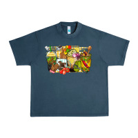 Midnight Navy lunch lady coffee cups Urban Heavy Tee - Zillion Design Studio