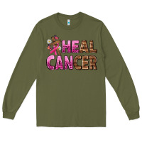 Army Green Heal Cancer Long Sleeve Tee - texasbilliewilder