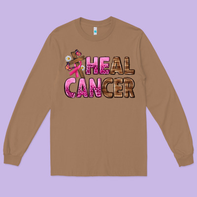 Heal Cancer Long Sleeve Tee Designed By Texasbilliewilder