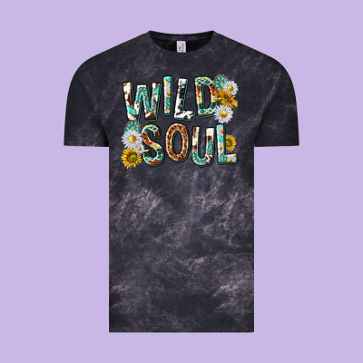 Western Wild Soul With Sunflowers Vintage Tee Designed By Texasbilliewilder