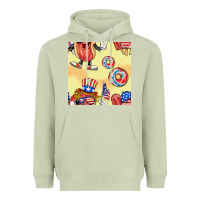 Matcha patriotic hotdog ice cream donat Heavyweight Hoodie - BundleAndBundleShop