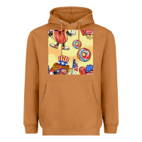 Meerkat patriotic hotdog ice cream donat Heavyweight Hoodie - BundleAndBundleShop