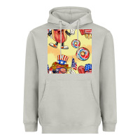 Moon Dust patriotic hotdog ice cream donat Heavyweight Hoodie - BundleAndBundleShop