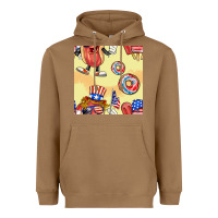 Toasted Coconut patriotic hotdog ice cream donat Heavyweight Hoodie - BundleAndBundleShop