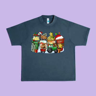 Urban Heavy Tee Christmas tractor coffee cups