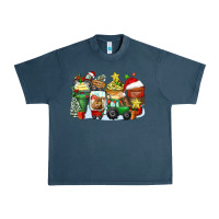 Midnight Navy Christmas tractor coffee cups Urban Heavy Tee - Zillion Design Studio