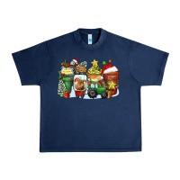Navy Christmas tractor coffee cups Urban Heavy Tee - Zillion Design Studio