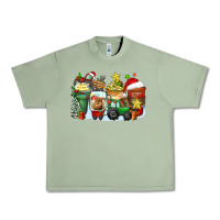 Oil Green Christmas tractor coffee cups Urban Heavy Tee - Zillion Design Studio