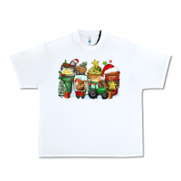 White Christmas tractor coffee cups Urban Heavy Tee - Zillion Design Studio