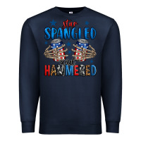 Navy star spangled and hammered skeleton hand Premium Sweatshirt - Jasminsmagicworld