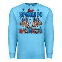 Ocean Blue star spangled and hammered skeleton hand Premium Sweatshirt - Jasminsmagicworld