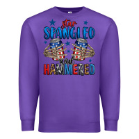 Purple star spangled and hammered skeleton hand Premium Sweatshirt - Jasminsmagicworld