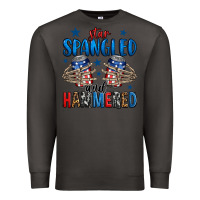 Smoke star spangled and hammered skeleton hand Premium Sweatshirt - Jasminsmagicworld
