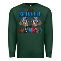 Sports Green star spangled and hammered skeleton hand Premium Sweatshirt - Jasminsmagicworld