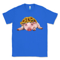 Baby Pig With Sunflower Headband Classic Tee | Teevron