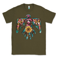 Army Green pinky western sunflower thunderbird Classic Tee - BarkalooDesign