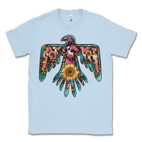 Dusty Blue pinky western sunflower thunderbird Classic Tee - BarkalooDesign