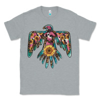Heather Grey pinky western sunflower thunderbird Classic Tee - BarkalooDesign