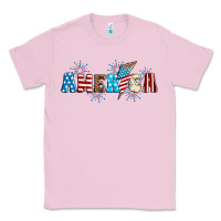 Bubblegum Pink Lightning bolt with America Classic Tee - Neo Western