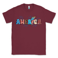 Burgundy Lightning bolt with America Classic Tee - Neo Western