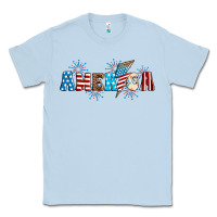 Dusty Blue Lightning bolt with America Classic Tee - Neo Western