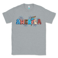 Heather Grey Lightning bolt with America Classic Tee - Neo Western