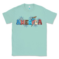 Seafoam Lightning bolt with America Classic Tee - Neo Western