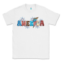 White Lightning bolt with America Classic Tee - Neo Western