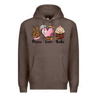 Coffee peace love bake Premium Hoodie - NancyCooperArtShop