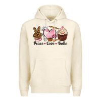 Tofu peace love bake Premium Hoodie - NancyCooperArtShop