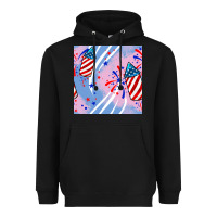 Black patriotic fireworks Heavyweight Hoodie - BundleAndBundleShop