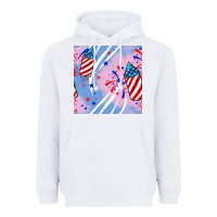 White patriotic fireworks Heavyweight Hoodie - BundleAndBundleShop
