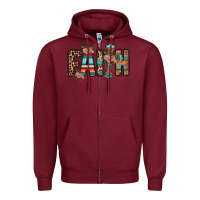 Burgundy faith Zipper Hoodie - RacoonDesign