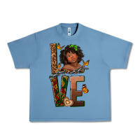 Pebble Blue love melanin Urban Heavy Tee - texasbilliewilder