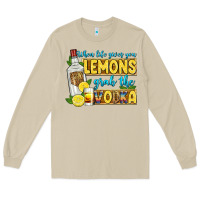 Mushroom when life gives you lemons grab the vodka Long Sleeve Tee - Zillion Design Studio