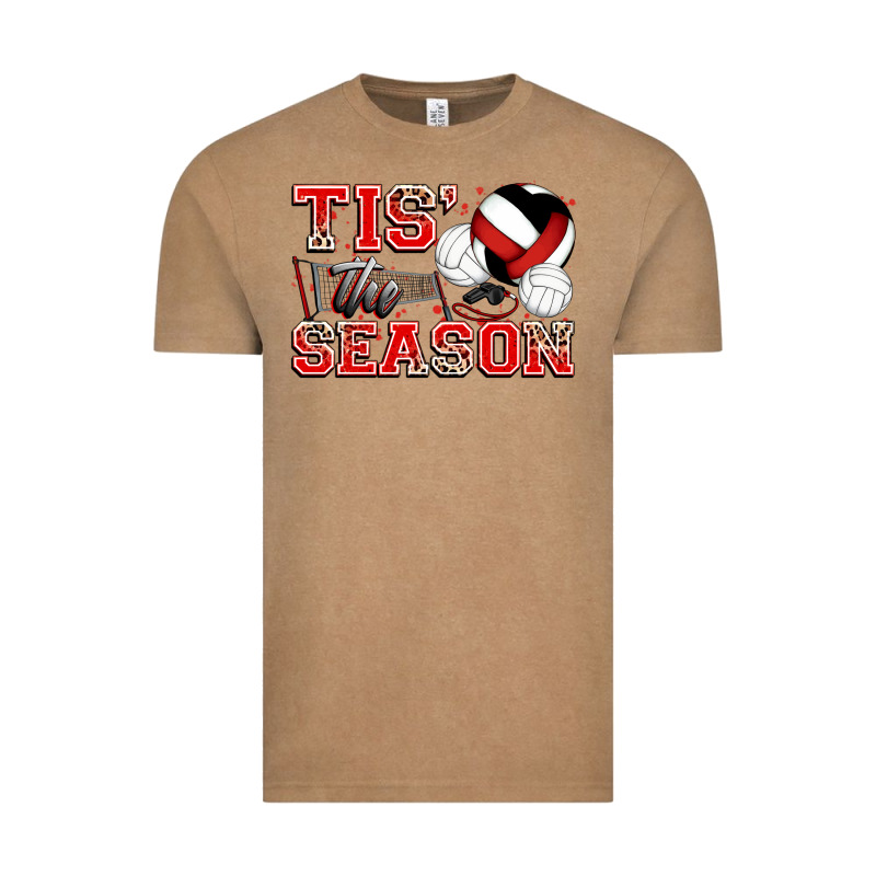 Tis' The Season Volleyball Vintage Tee by Zillion Design Studio | Teevron