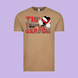 Tis' The Season Volleyball Vintage Tee Designed By Zillion Design Studio