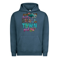 Pigment Midnight Navy Just A Small Town Girl With Truck Urban Hoodie - BundleAndBundleShop