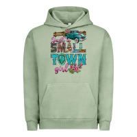 Pigment Oil Green Just A Small Town Girl With Truck Urban Hoodie - BundleAndBundleShop