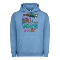 Pigment Pebble Blue Just A Small Town Girl With Truck Urban Hoodie - BundleAndBundleShop