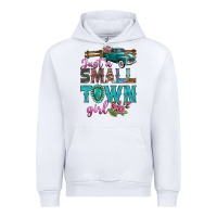 White Just A Small Town Girl With Truck Urban Hoodie - BundleAndBundleShop