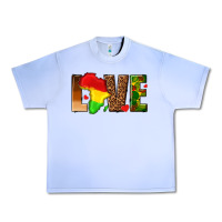 Grape Ice love melanin with african map Urban Heavy Tee - texasbilliewilder